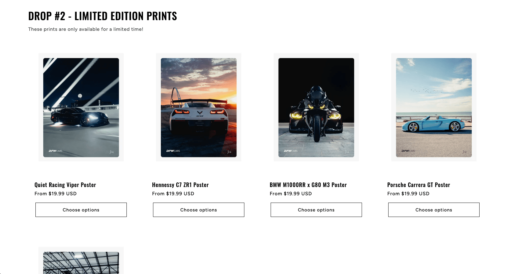 DFW Cars – Product Grid